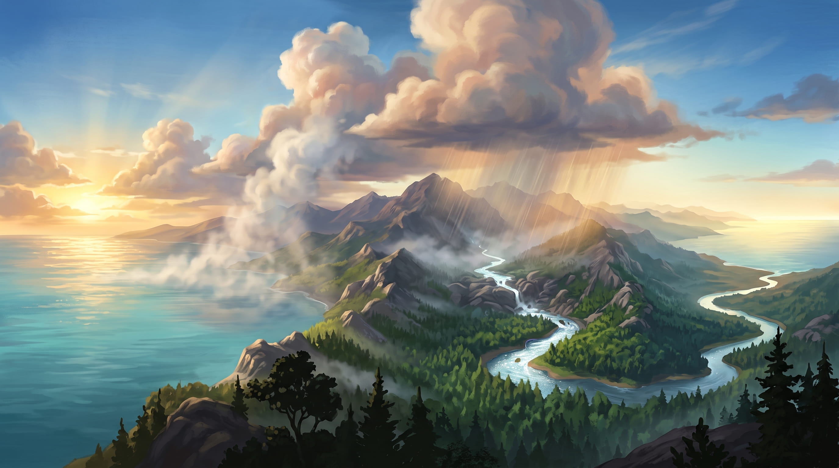 Albab Explorer — ilustrasi siklus air